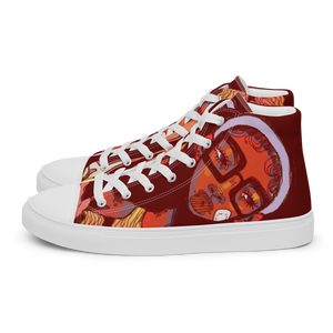 Open image in slideshow, [Way More Than A Penny For My Thoughts] Women’s High Top Canvas Sneaker
