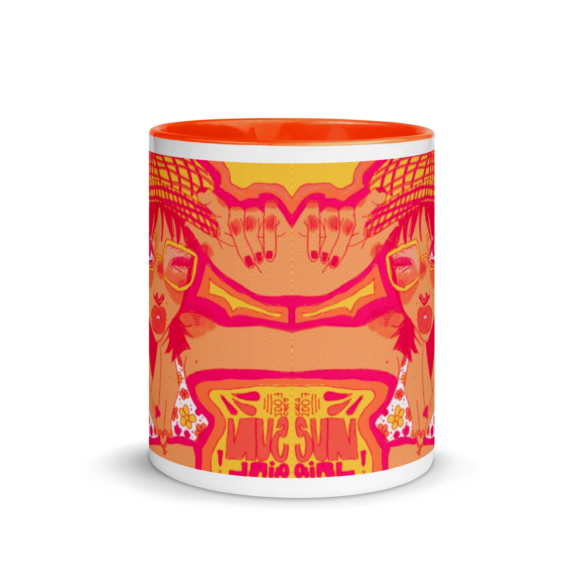 [Retro Sun Lover] Mug with Color Inside