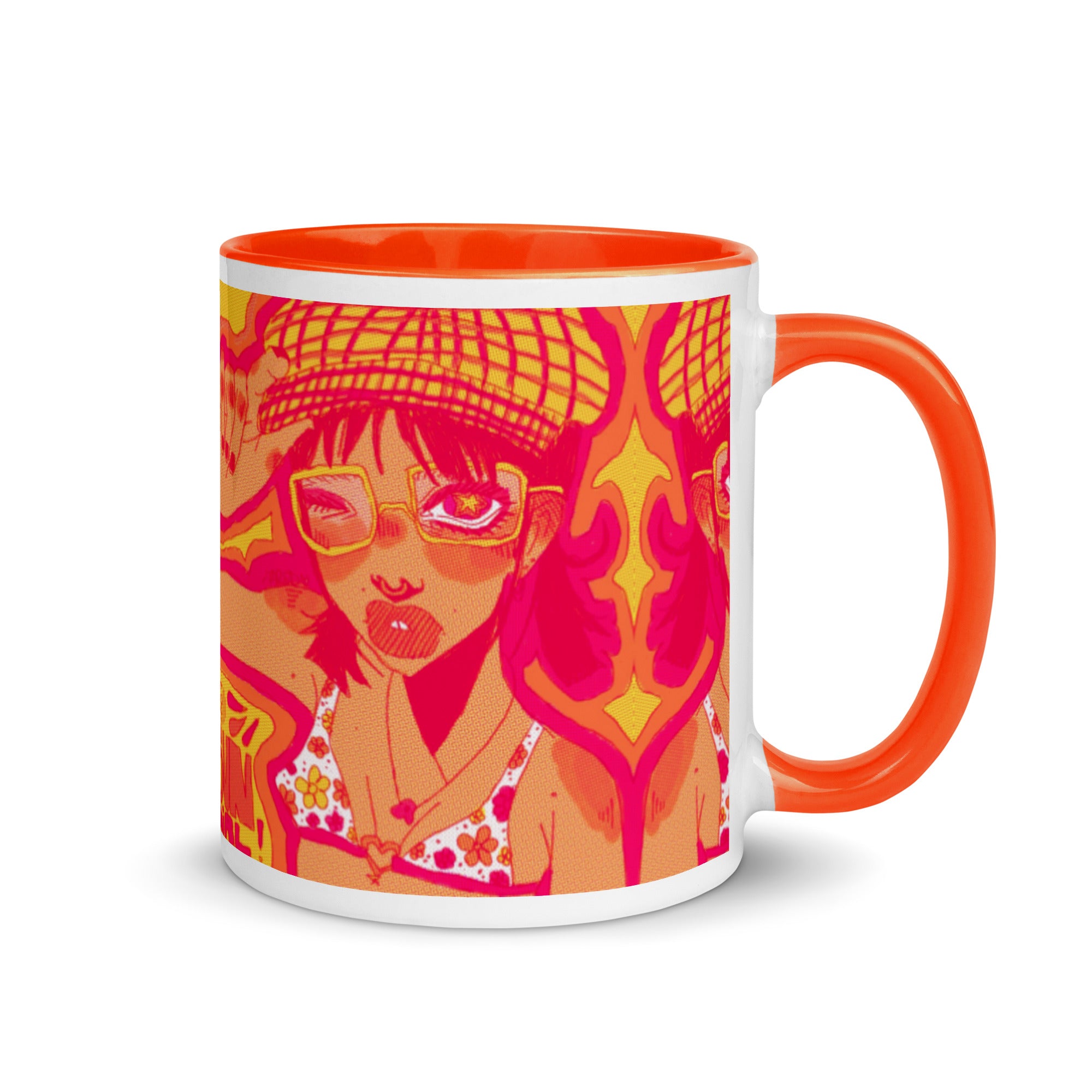[Retro Sun Lover] Mug with Color Inside
